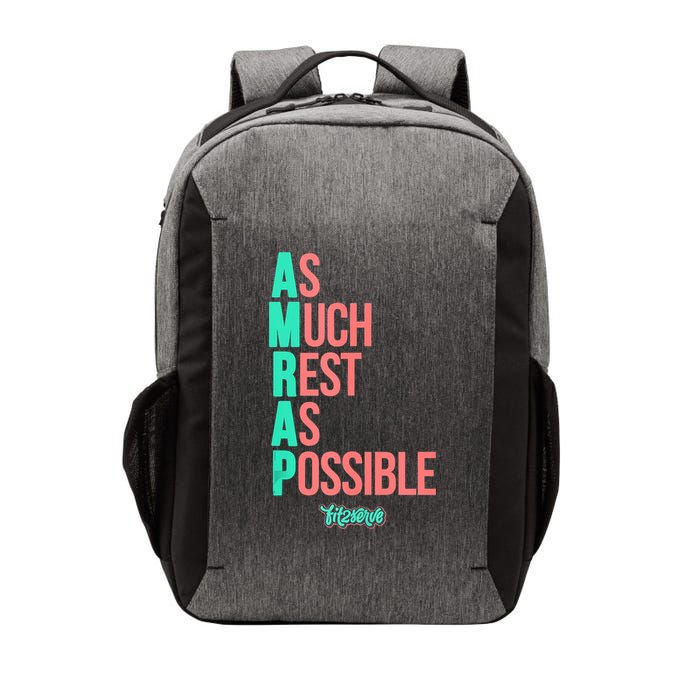 As Much Rest As Possible AMRAP Funny FIT2SERVE Vector Backpack