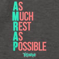 As Much Rest As Possible AMRAP Funny FIT2SERVE Vector Backpack