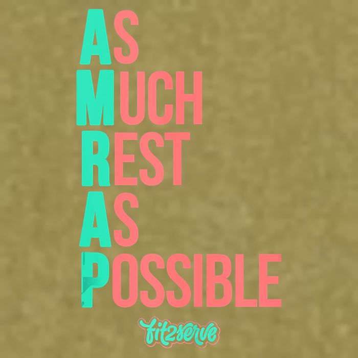 As Much Rest As Possible AMRAP Funny FIT2SERVE Garment-Dyed Women's Muscle Tee