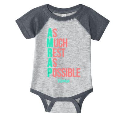 As Much Rest As Possible AMRAP Funny FIT2SERVE Infant Baby Jersey Bodysuit