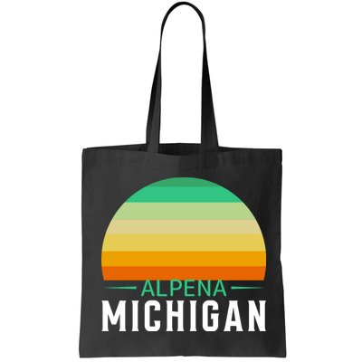 Alpena Michigan Retro Sunset Bag