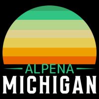 Alpena Michigan Retro Sunset Women's Perfect Tri Rocker Tank