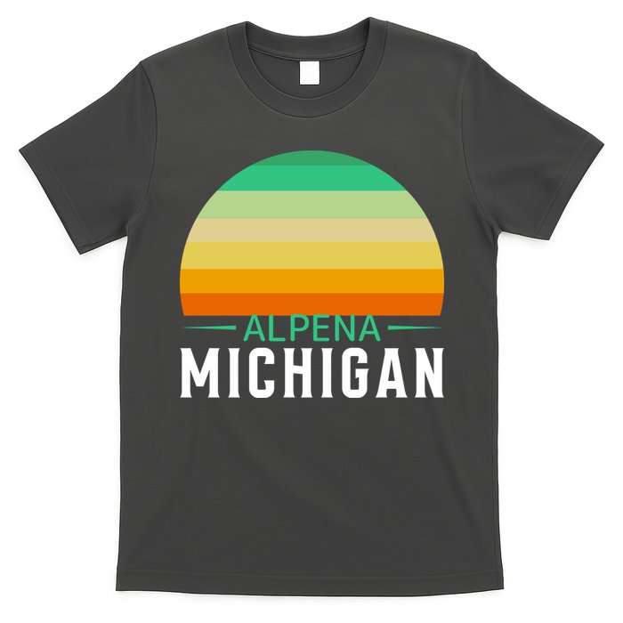 Alpena Michigan Retro Sunset T-Shirt