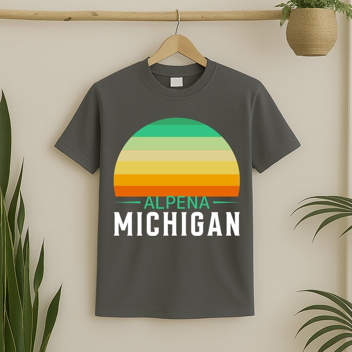 Alpena Michigan Retro Sunset T-Shirt