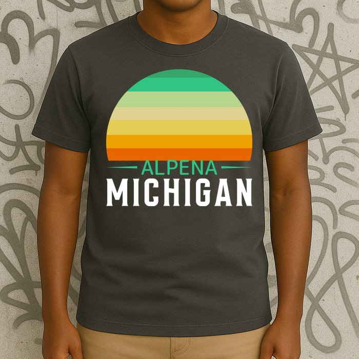 Alpena Michigan Retro Sunset T-Shirt