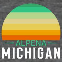 Alpena Michigan Retro Sunset T-Shirt