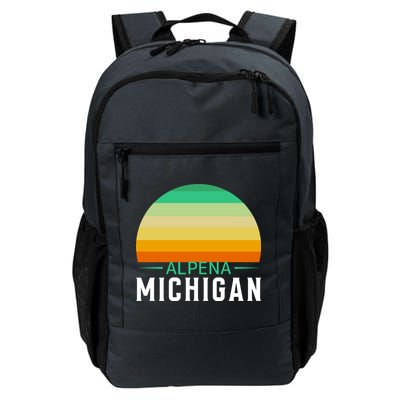 Alpena Michigan Retro Sunset Backpack