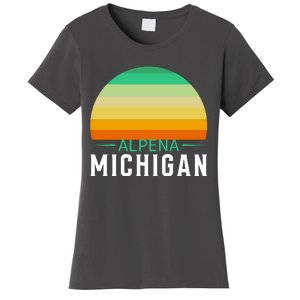 Alpena Michigan Retro Sunset Women's T-Shirt