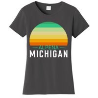 Alpena Michigan Retro Sunset Women's T-Shirt