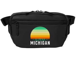 Alpena Michigan Retro Sunset Crossbody Pack