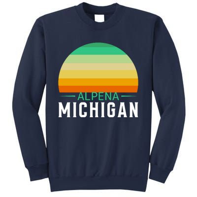 Alpena Michigan Retro Sunset Sweatshirt