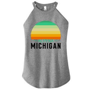 Alpena Michigan Retro Sunset Women's Perfect Tri Rocker Tank