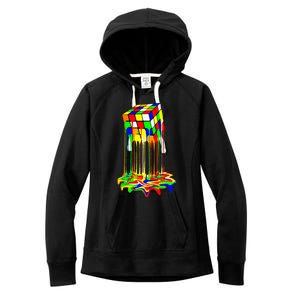 Awesome Melting Rubik Rubix Rubics Cube Women's Fleece Hoodie