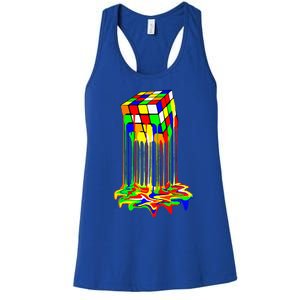 Awesome Melting Rubik Rubix Rubics Cube Women's Racerback Tank