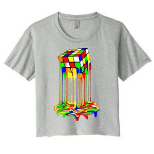 Awesome Melting Rubik Rubix Rubics Cube Women's Crop Top Tee