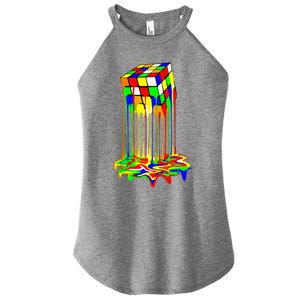 Awesome Melting Rubik Rubix Rubics Cube Women's Perfect Tri Rocker Tank