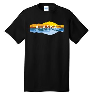 Alaska Mountain Reflections Denali Mountain Souvenir Tall T-Shirt