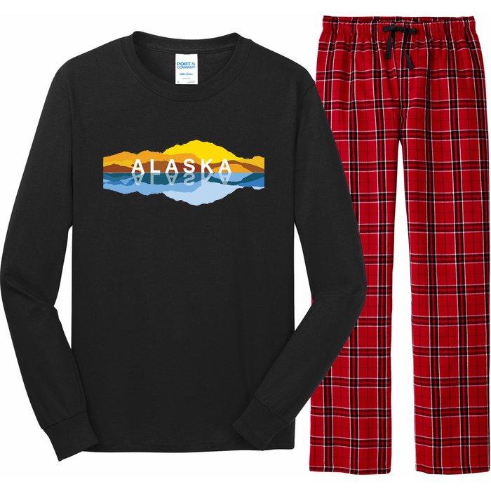 Alaska Mountain Reflections Denali Mountain Souvenir Long Sleeve Pajama Set