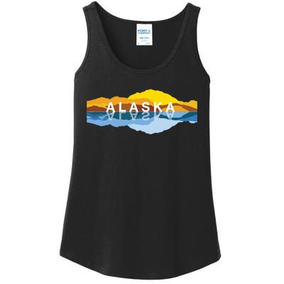 Alaska Mountain Reflections Denali Mountain Souvenir Ladies Essential Tank