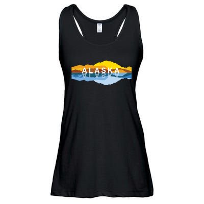 Alaska Mountain Reflections Denali Mountain Souvenir Ladies Essential Flowy Tank