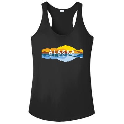 Alaska Mountain Reflections Denali Mountain Souvenir Ladies PosiCharge Competitor Racerback Tank