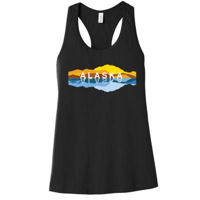 Alaska Mountain Reflections Denali Mountain Souvenir Women's Racerback Tank