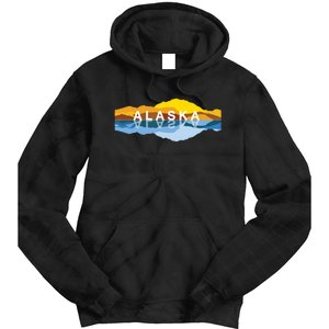 Alaska Mountain Reflections Denali Mountain Souvenir Tie Dye Hoodie