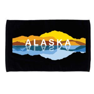 Alaska Mountain Reflections Denali Mountain Souvenir Microfiber Hand Towel