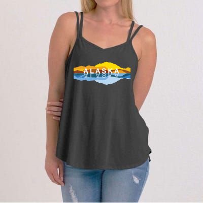 Alaska Mountain Reflections Denali Mountain Souvenir Women's Strappy Tank