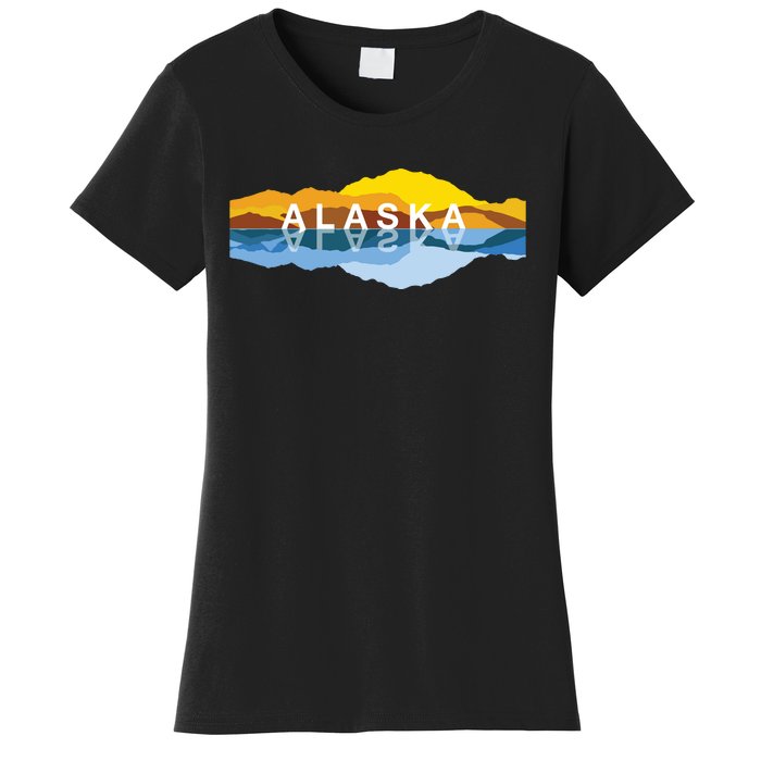 Alaska Mountain Reflections Denali Mountain Souvenir Women's T-Shirt