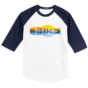 Alaska Mountain Reflections Denali Mountain Souvenir Baseball Sleeve Shirt