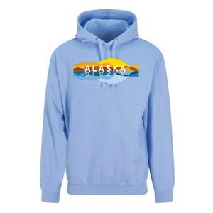 Alaska Mountain Reflections Denali Mountain Souvenir Unisex Surf Hoodie