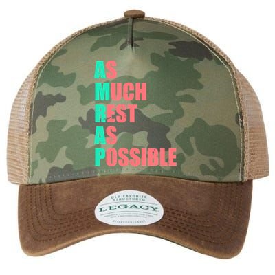 As Much Rest As Possible AMRAP Funny Trendy Legacy Tie Dye Trucker Hat