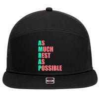 As Much Rest As Possible AMRAP Funny Trendy 7 Panel Mesh Trucker Snapback Hat