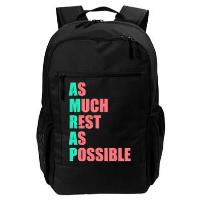 As Much Rest As Possible AMRAP Funny Trendy Backpack