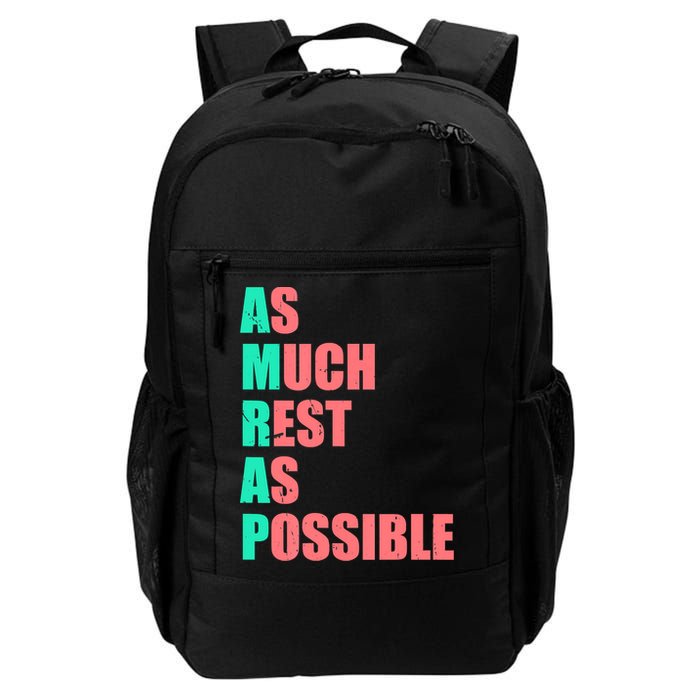 As Much Rest As Possible AMRAP Funny Trendy Backpack