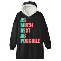 As Much Rest As Possible AMRAP Funny Trendy Hooded Wearable Blanket