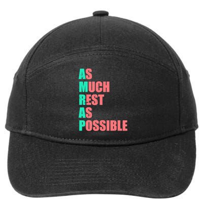 As Much Rest As Possible AMRAP Funny Trendy 7-Panel Snapback Hat