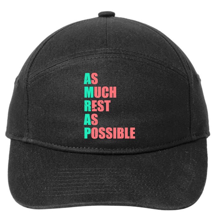 As Much Rest As Possible AMRAP Funny Trendy 7-Panel Snapback Hat
