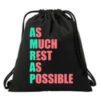 As Much Rest As Possible AMRAP Funny Trendy Drawstring Bag
