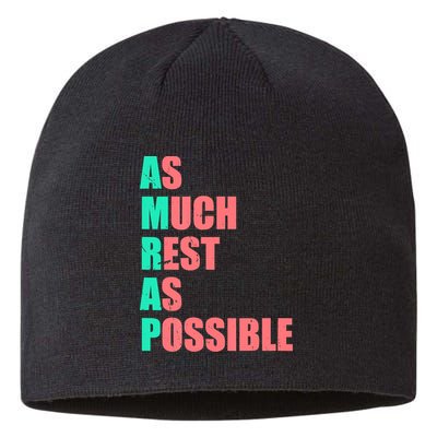 As Much Rest As Possible AMRAP Funny Trendy Sustainable Beanie