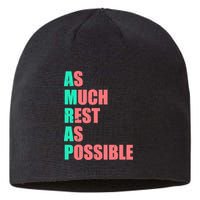 As Much Rest As Possible AMRAP Funny Trendy Sustainable Beanie