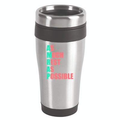 As Much Rest As Possible AMRAP Funny Trendy 16oz Travel Tumbler