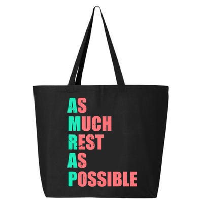 As Much Rest As Possible AMRAP Funny Trendy 25L Jumbo Tote