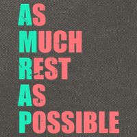 As Much Rest As Possible AMRAP Funny Trendy Cotton Canvas Backpack