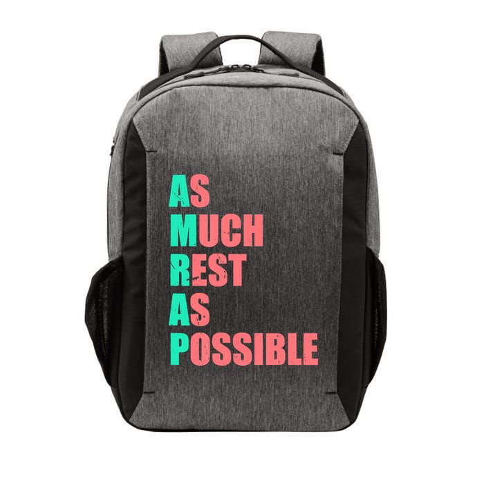 As Much Rest As Possible AMRAP Funny Trendy Vector Backpack