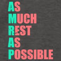 As Much Rest As Possible AMRAP Funny Trendy Vector Backpack