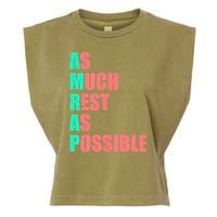As Much Rest As Possible AMRAP Funny Trendy Garment-Dyed Women's Muscle Tee