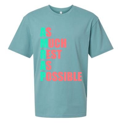 As Much Rest As Possible AMRAP Funny Trendy Sueded Cloud Jersey T-Shirt