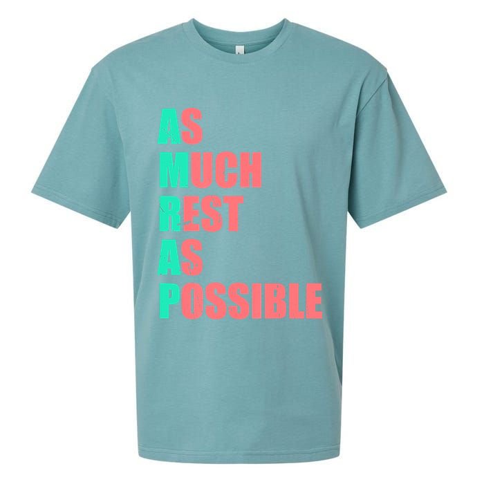 As Much Rest As Possible AMRAP Funny Trendy Sueded Cloud Jersey T-Shirt